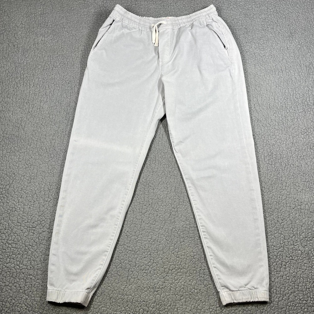 Marine Layer Saturday Joggers Mens Large Grey Athletic Fit Cotton Lyocell Pants